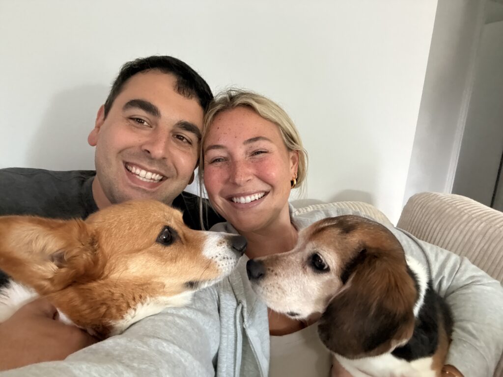 Lauren and Nick's reaction selfie