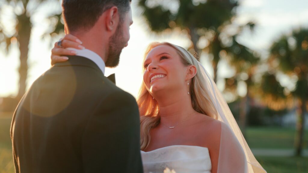 Couple on the Golf Course at Ponte Vedra Plantation Wedding